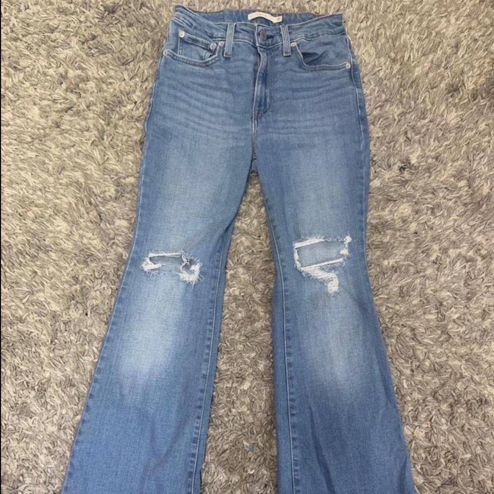 Classic Blue Distressed Women Jeans